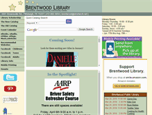 Tablet Screenshot of brentwoodpubliclibrary.org